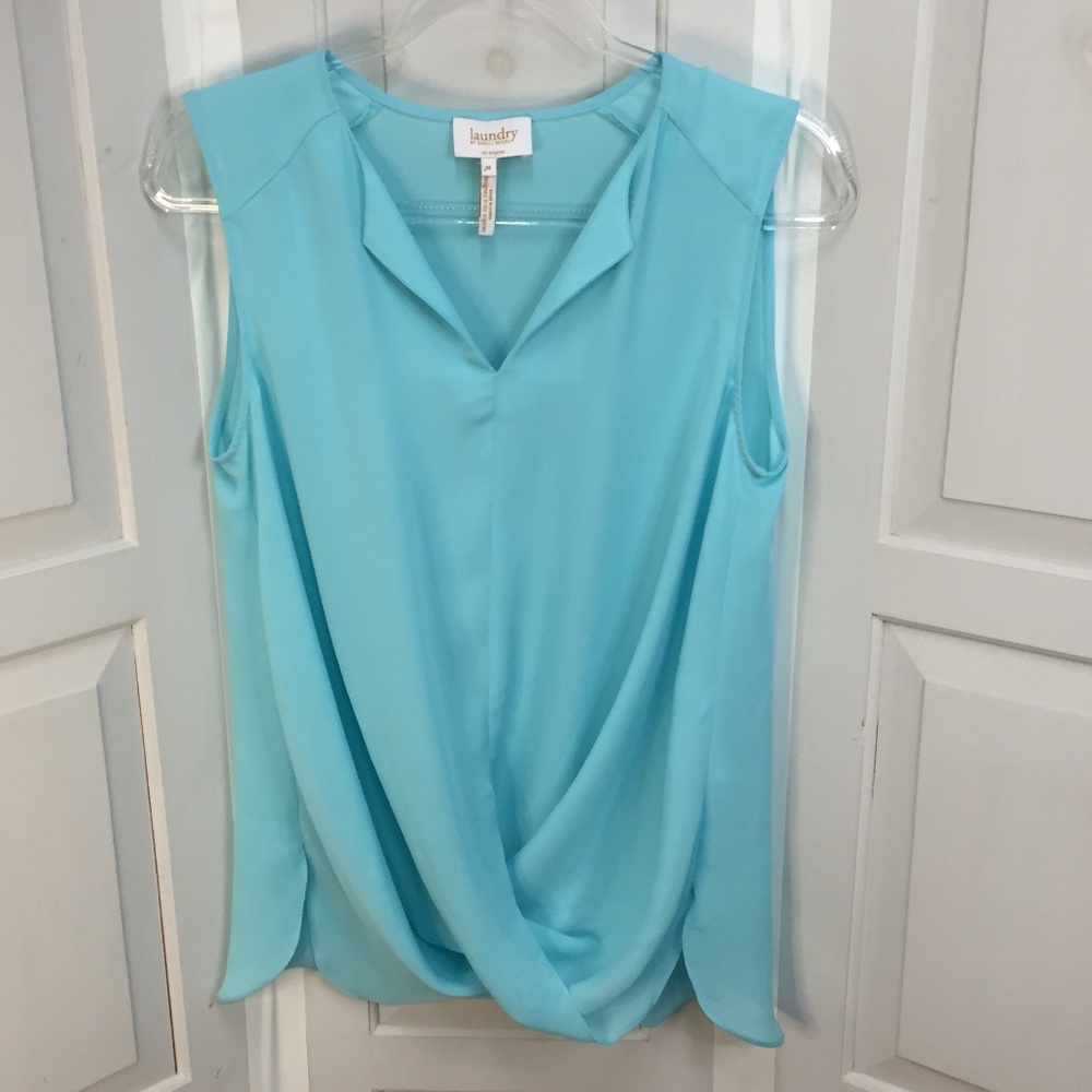 Laundry By Shelli Segal Light Blue Blouse